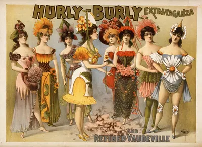 Hurly-Burly Extravaganza and Refined Vaudeville by Курьер Лито. Ко., 1899 — digital art print download