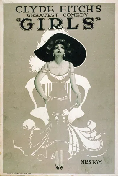 Clyde Fitch's greatest comedy, 'Girls' by Dana T. Bennett Co, 1910 — digital art print download