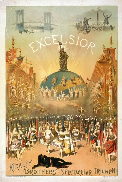Excelsior Kiralfy Brothers' spectacular triumph. by Форбс и Ко, 1884 — digital art print download