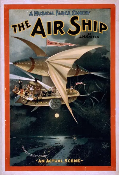 A musical farce comedy, The air ship by J.M. Gaites. by H.C. Miner Litho. Co., 1898 — digital art print download