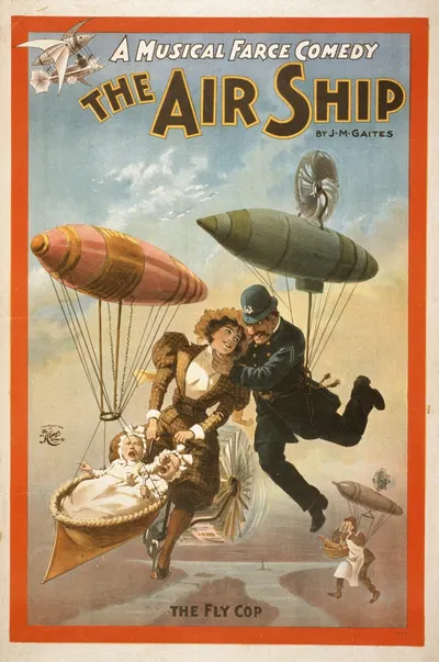 A musical farce comedy, The air ship by J.M. Gaites. by H.C. Miner Litho. Co., 1898 — digital art print download