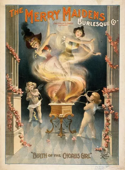The Merry Maidens Burlesque Co. by H.C. Miner Litho. Co., 1897 — digital art print download