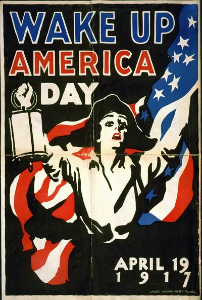 Wake up America Day – April 19, 1917 by Джеймс Монтгомери Флагг, 1917 — digital art print download