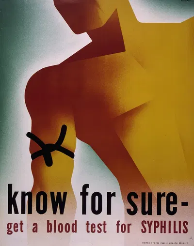 Know for sure, get a blood test for syphilis by Leonard Karsakov, 1941 — digital art print download