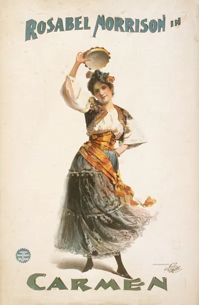 Rosabel Morrison in Carmen by Liebler and Maass Lith., 1896 — digital art print download
