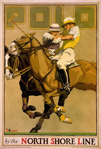 Polo, by the North Shore Line by Oscar Rabe Hanson, 1923 — digital art print download