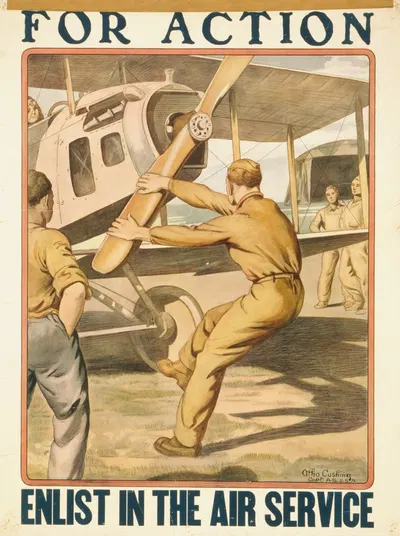 For action enlist in the Air Service by Ото Кашинг, 1918 — digital art print download