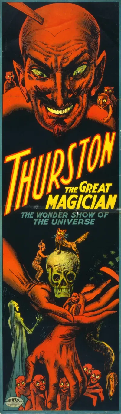 Thurston the great magician the wonder show of the universe. by The Otis Lithograph Co., 1914 — digital art print download