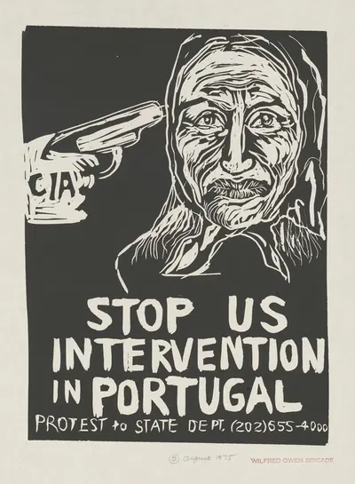 Stop US intervention in Portugal by Rachael Romero, 1975 — digital art print download