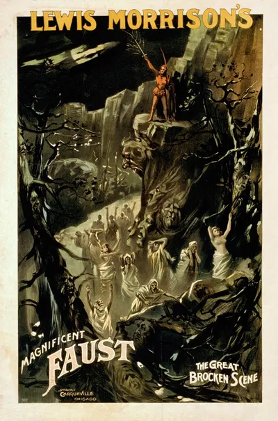 Lewis Morrison's magnificent Faust by Шобер и Карквиль, 1889 — digital art print download