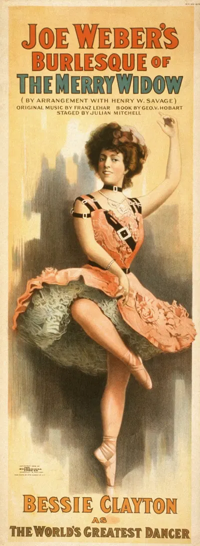 Joe Weber's burlesque of The merry widow by Strobridge & Co. Lith., 1908 — digital art print download