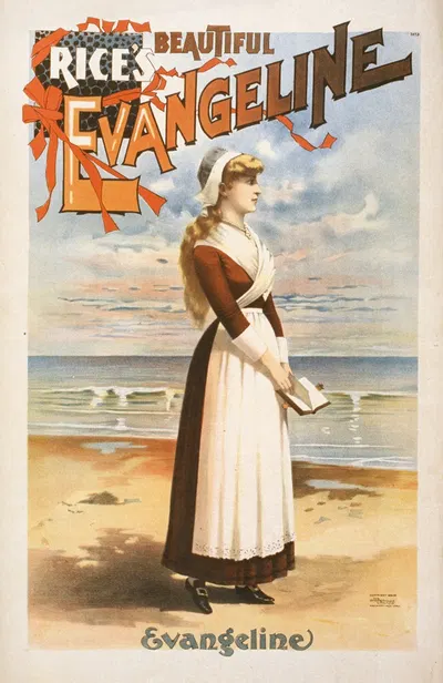 Rice's beautiful Evangeline by Strobridge & Co. Lith., 1896 — digital art print download