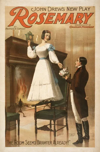 John Drew's new play, Rosemary by Стробридж и Ко. Лит., 1896 — digital art print download