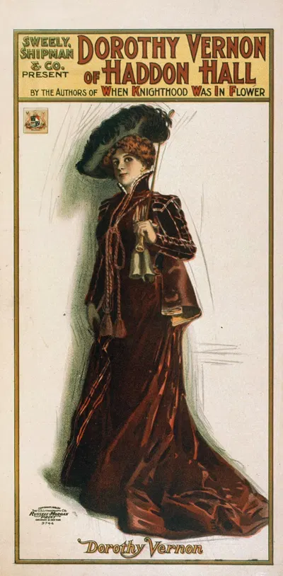 Dorothy Vernon of Haddon Hall by U.S. Lithograph Co., 1906 — digital art print download