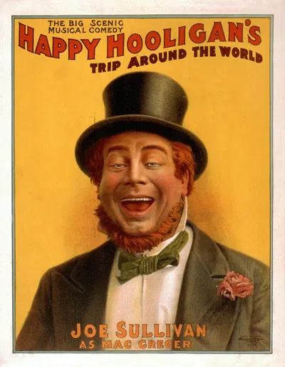 Happy Hooligan's trip around the world the big scenic musical comedy. by U.S. Lithograph Co., 1907 — digital art print…