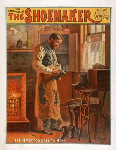 The shoemaker by U.S. Lithograph Co., 1907 — digital art print download