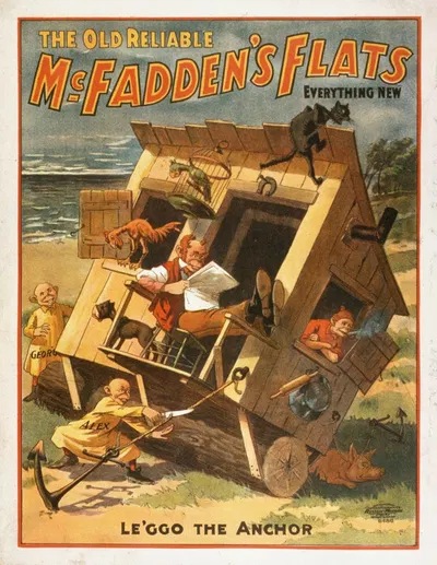 The old reliable McFadden's flats everything new. by U.S. Lithograph Co., 1902 — digital art print download