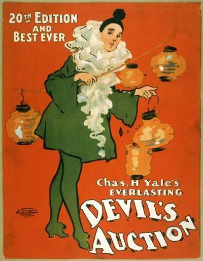 Chas. H. Yale's everlasting Devil's auction 20th edition and best ever by U.S. Lithograph Co., 1901 — digital art print…