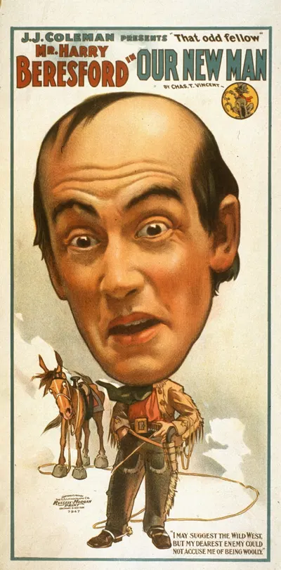 Mr. Harry Beresford in Our new man by U.S. Lithograph Co., 1904 — digital art print download