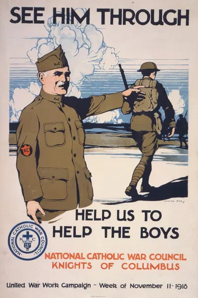 See him through–Help us to help the boys by Burton Rice, 1918 — digital art print download