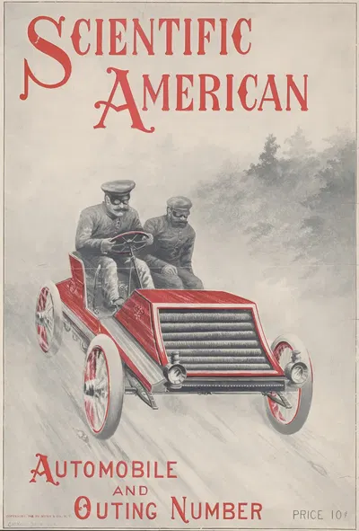 Scientific American – automobile and outing number, price 10 cents by C. McKnight-Smith, 1902 — digital art print download