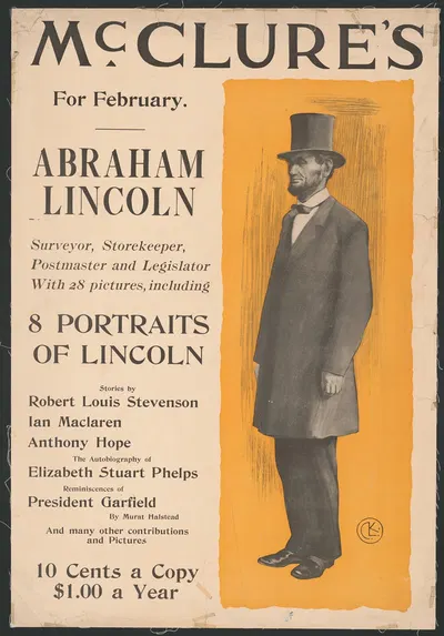 McClure's for February, Abraham Lincoln by Corwin Knapp Linson, 1896 — digital art print download