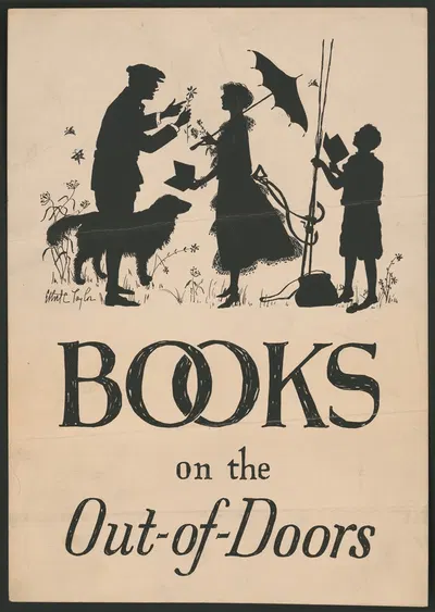 Books on the out-of-doors by Ethel C Taylor, 1920 — digital art print download