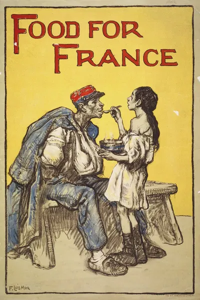 Food for France by Франсис Луис Мора, 1918 — digital art print download