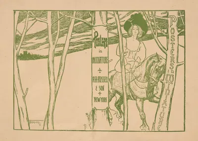 Posters in miniature by Frank Arthur Nankivell, 1896 — digital art print download