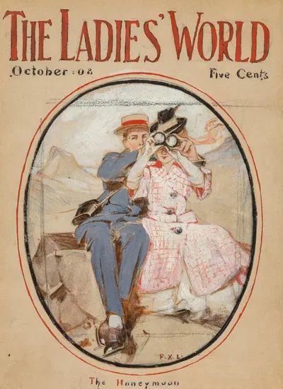 The Honeymoon by Фрэнк Ксавье Лейендеcker, 1908 — digital art print download
