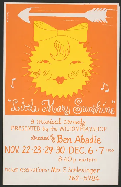 'Little Mary Sunshine.' a musical comedy directed by Ben Abadie by H. Edward Oliver, 1963 — digital art print download