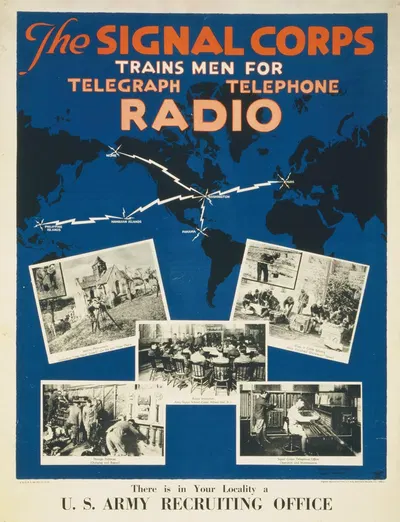 The Signal Corps trains men for telegraph, telephone, radio There is in your locality a U.S. Army recruiting office by…