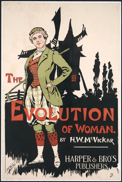 The evolution of woman by Гарри Уитни МакВикар, 1896 — digital art print download