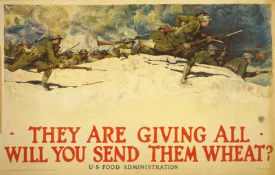 They are giving all – Will you send them wheat. U.S. Food Administration by Харви Т. Данн, 1918 — digital art print download