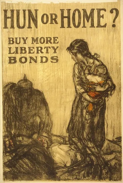 Hun or home, Buy more Liberty Bonds by Генри Патрик Роли, 1918 — digital art print download