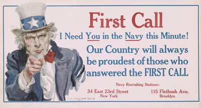 First call – I need you in the Navy this minute! Our country will always be proudest of those who answered the first call…
