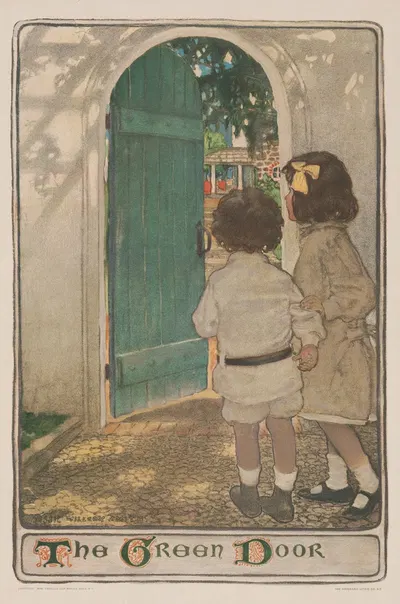 The green door by Jessie Willcox Smith, 1904 — digital art print download