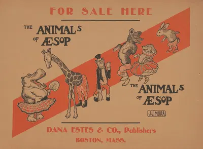 The animals of Aesop by Jo Mora, 1900 — digital art print download