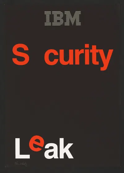 IBM, S curity L e ak by Ken White, 1969 — digital art print download
