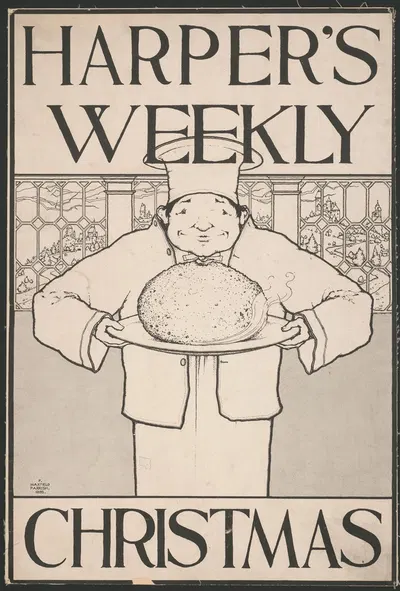 Harper's Weekly for Christmas by Максфилд Парриш, 1895 — digital art print download