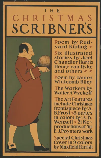 The Christmas Scribner's by Максфилд Парриш, 1898 — digital art print download