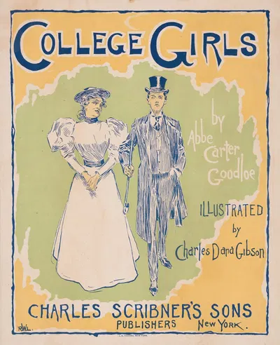 College girls by Abbe Carter Goodloe, illustrated by Charles Dana Gibson by Remington W. Lane, 1895 — digital art print…
