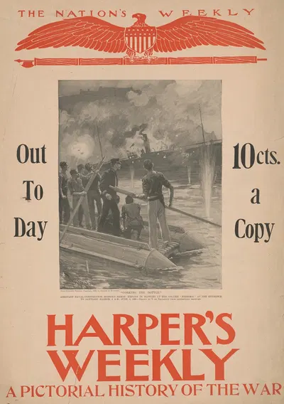 Harper's Weekly, a pictorial history of the war by Thure de Thulstrup, 1900 — digital art print download