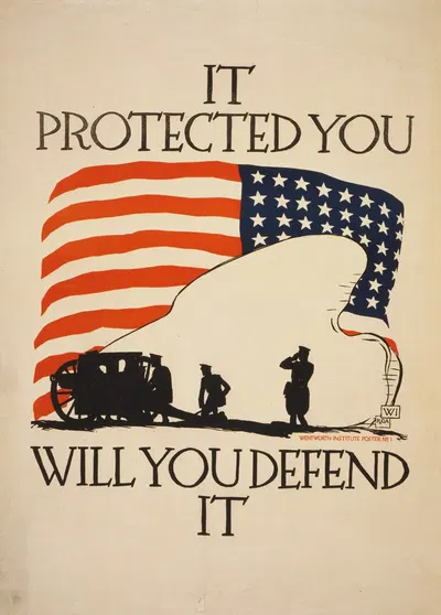 It protected you, will you defend it by Войтех Прейссиг, 1918 — digital art print download