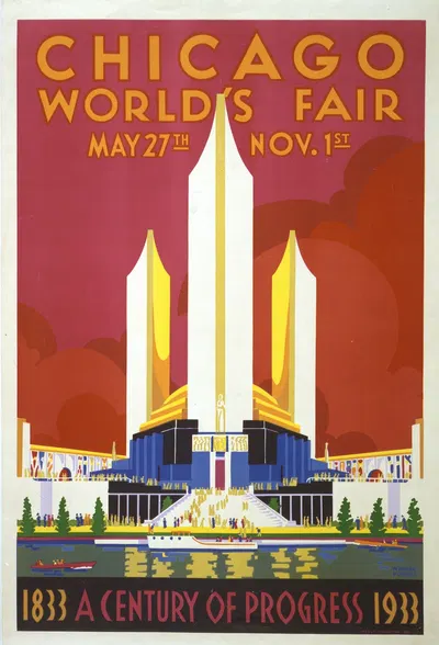 Chicago world's fair. A century of progress by Weimer Pursell, 1933 — digital art print download