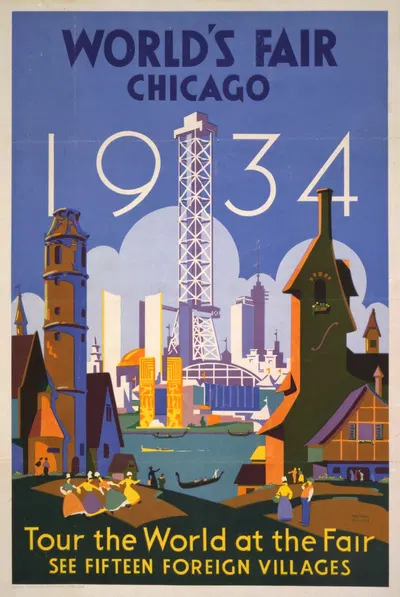 World's fair – Chicago – 1934 by Weimer Pursell, 1934 — digital art print download