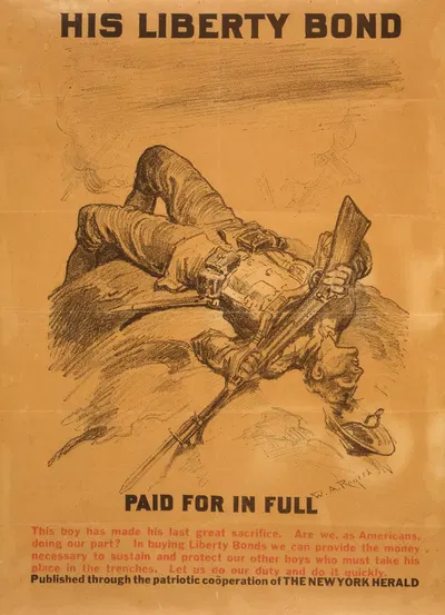 His Liberty Bond, paid for in full by William Allen Rogers, 1917 — digital art print download