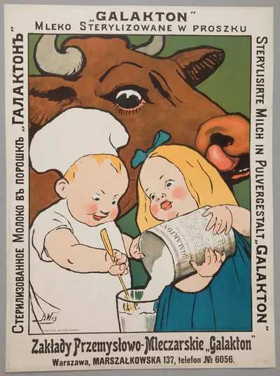 Galakton mleko sterylizowane w proszku. by Bronisław Wiśniewski, 1904 — digital art print download