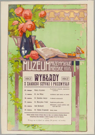 Muzeum Przemysłowe Miejskie. Wykłady z zakresu sztuki i przemysłu. by Kajetan Stefanowicz, 1912 — digital art print download