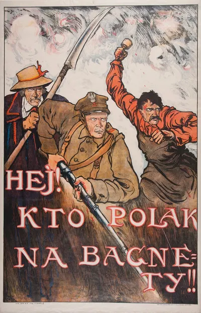 Hej! Kto Polak na bagnety!! by Камиль Мацкевич, 1920 — digital art print download